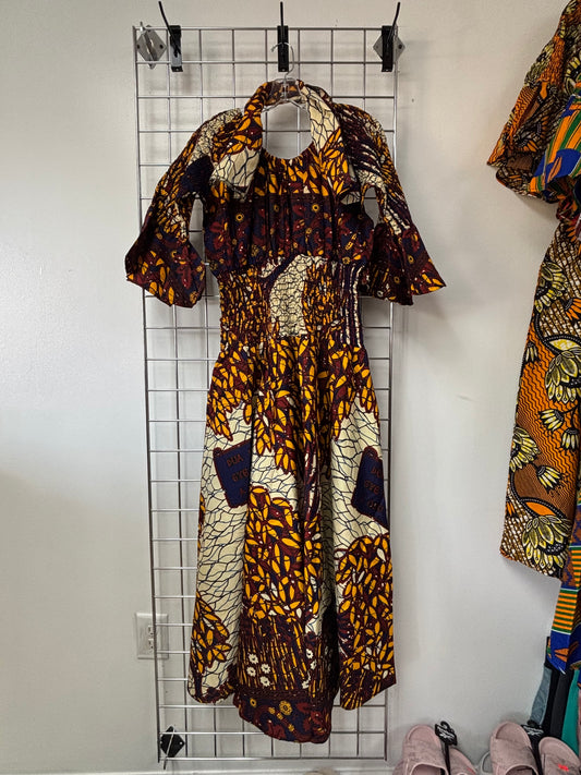 AfroGlow Dress w/Purse and Head Wrap
