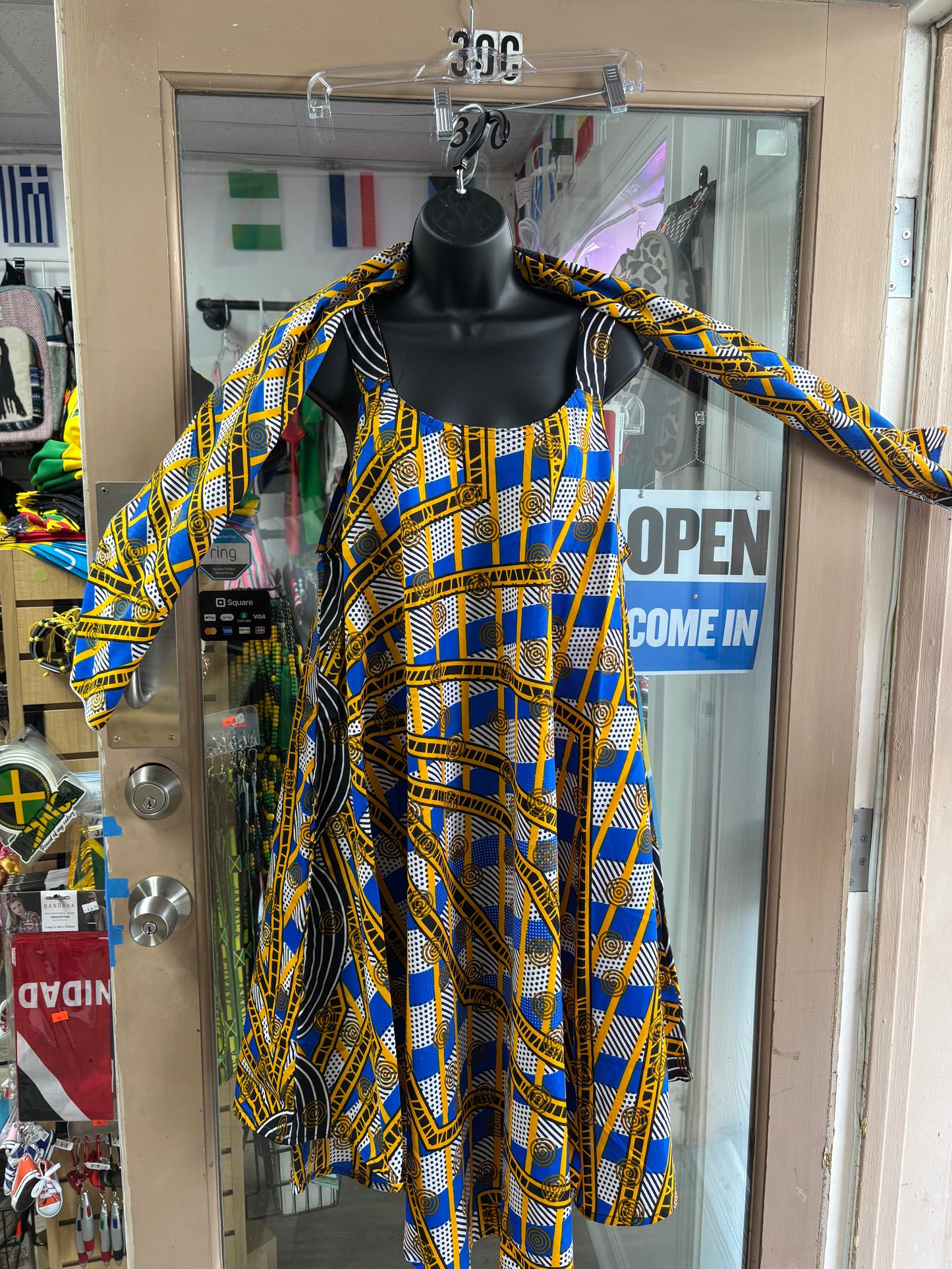 Sahara Bloom Dress w/Head Wrap