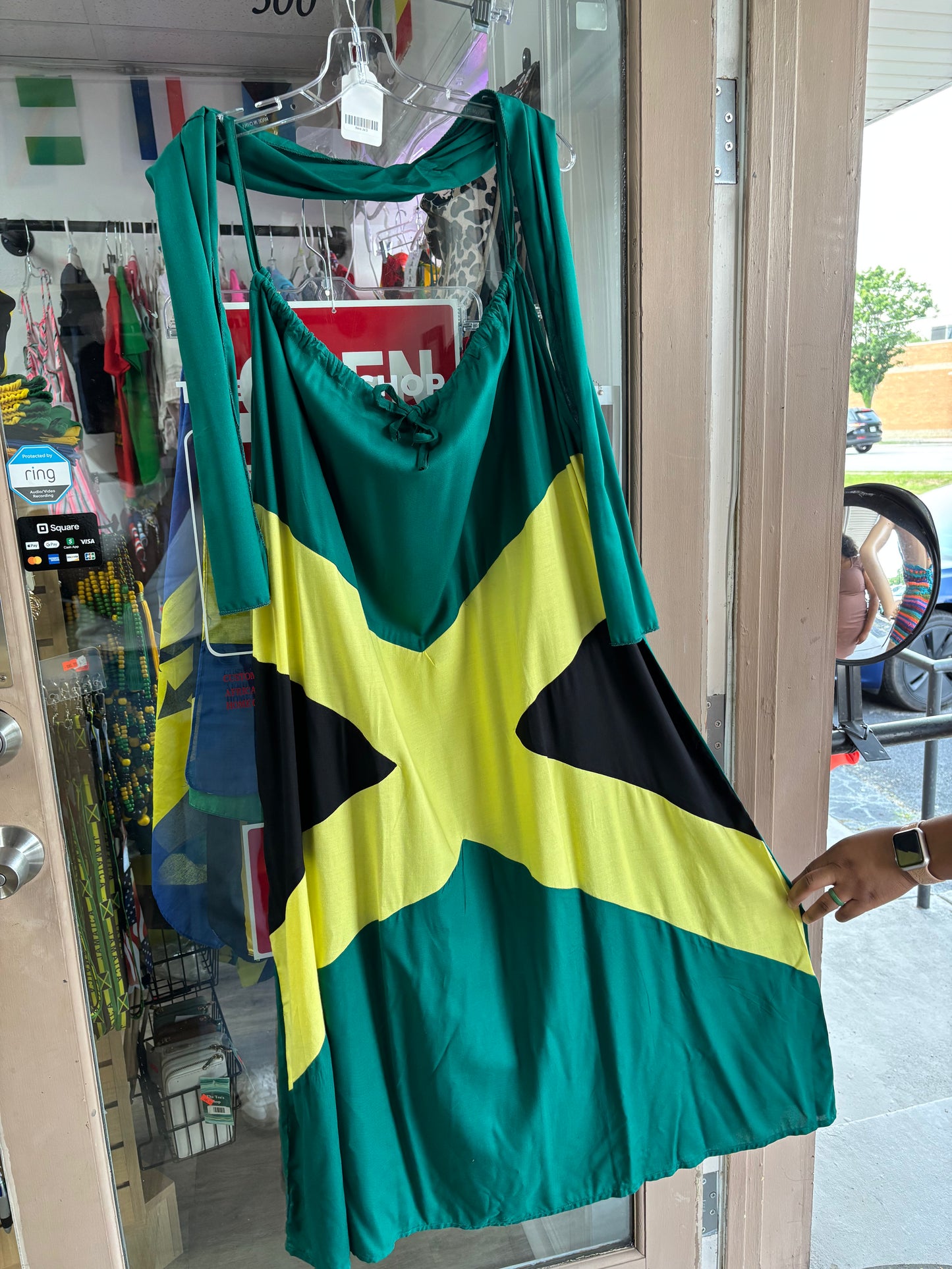 Jamaica Gold Dress w/Head Wrap