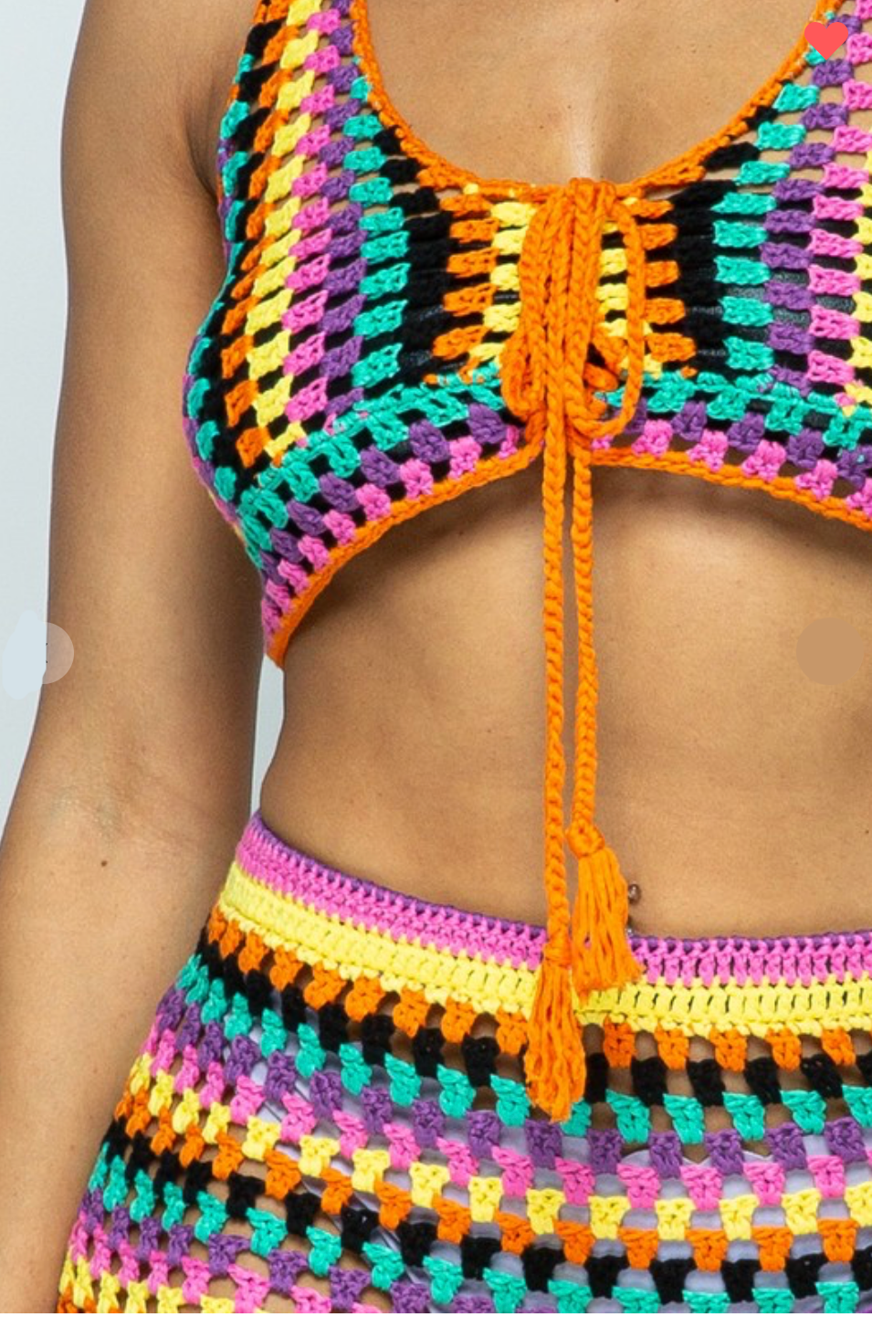 Skirt and top Crochet set