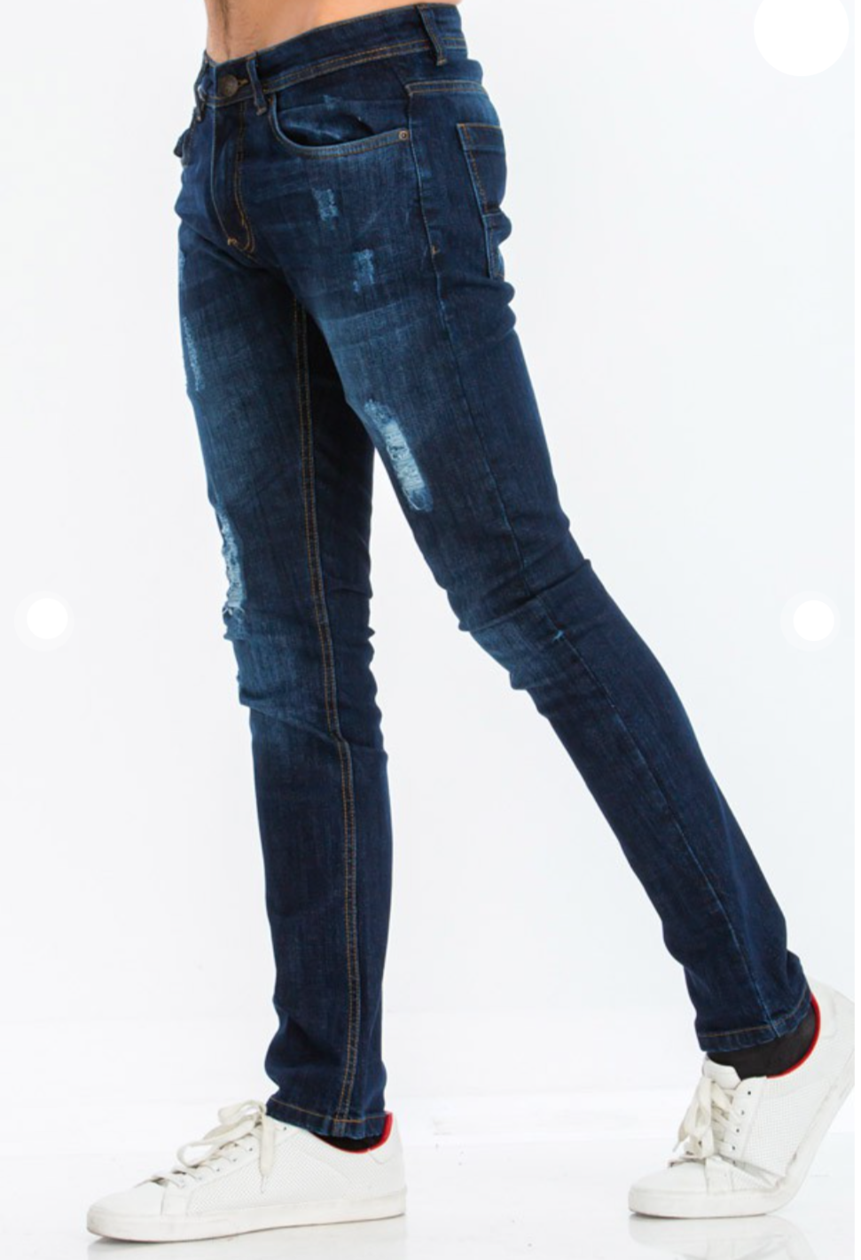 Blue Distressed denim skinny jeans